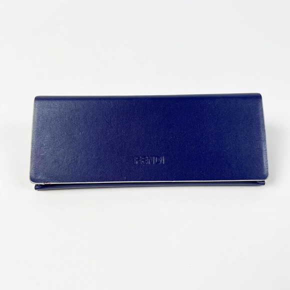 Fendi leather glasses case blue orange